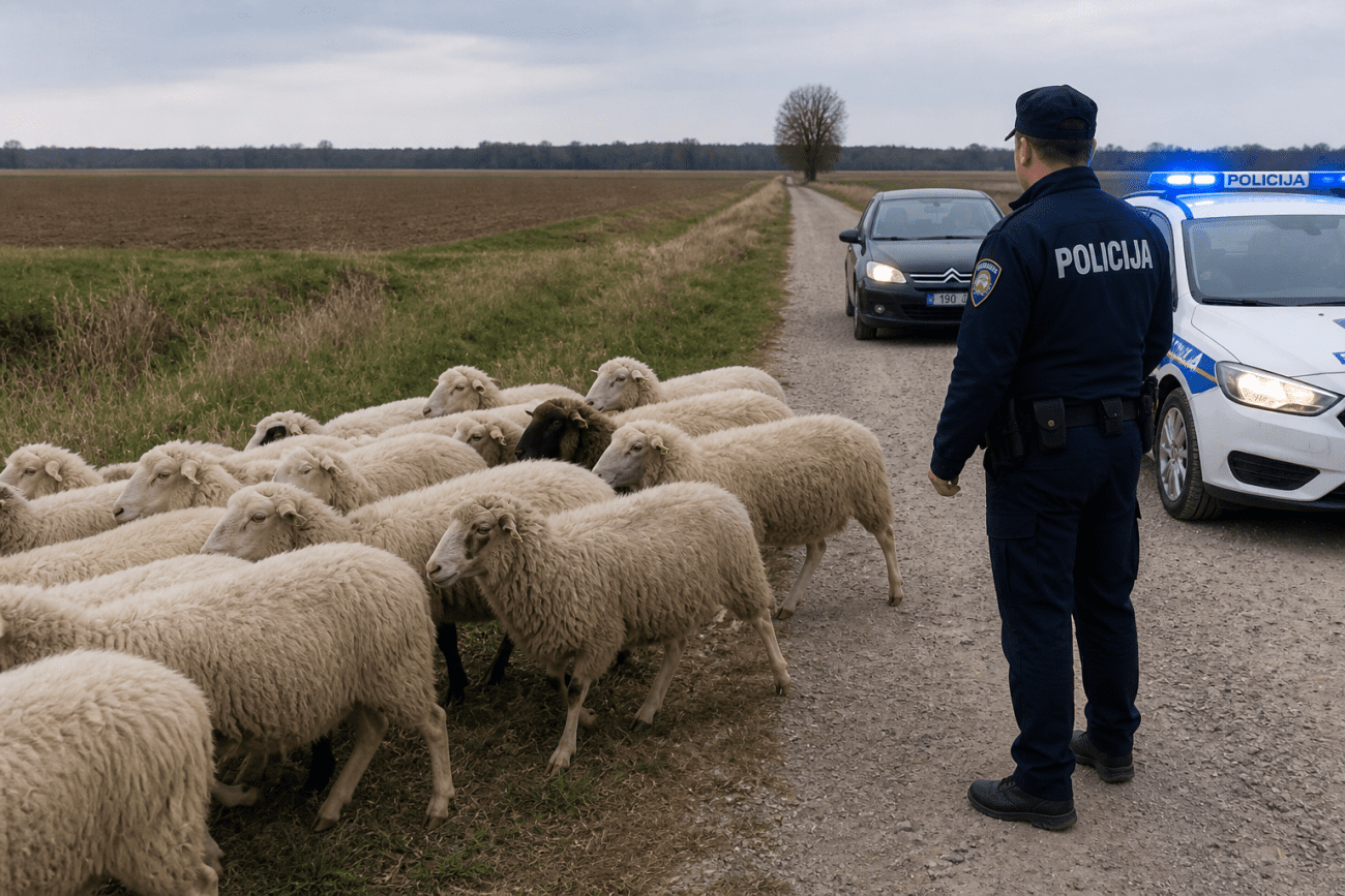Bizarna nesreća: Lik se pijan zabio u stado ovaca i usmrtio ih 20