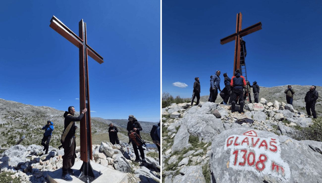 Na vrhu Kamešnice ponovno postavljen križ