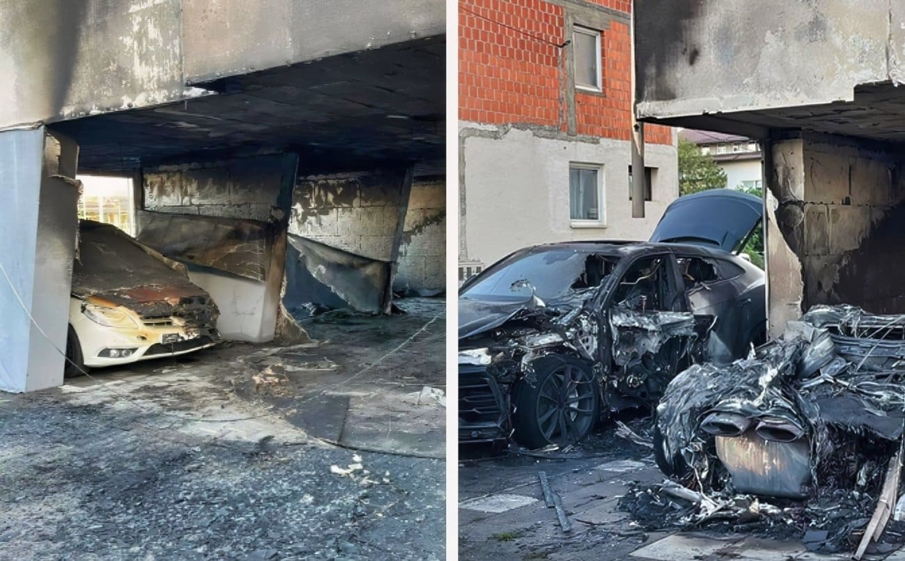 Plamen progutao skupocjeni Lamborghini, još tri auta završila oštećena