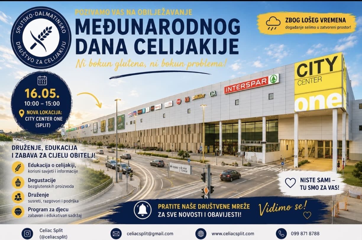 Split u znaku celijakije: U City Center one stiže veliki događaj s degustacijama i edukacijom za cijelu obitelj