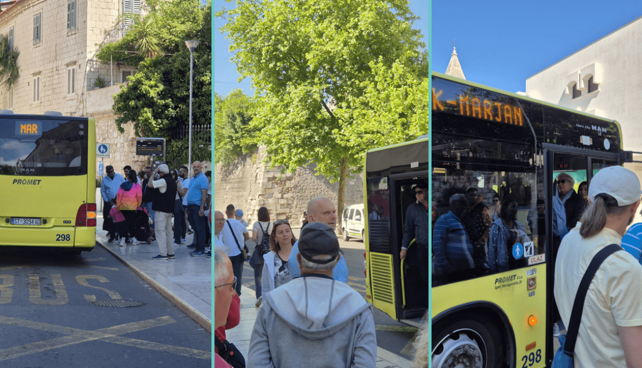 NAVALA NA AUTOBUSE Splićani hrle na Marjan, pogledajte gužvu