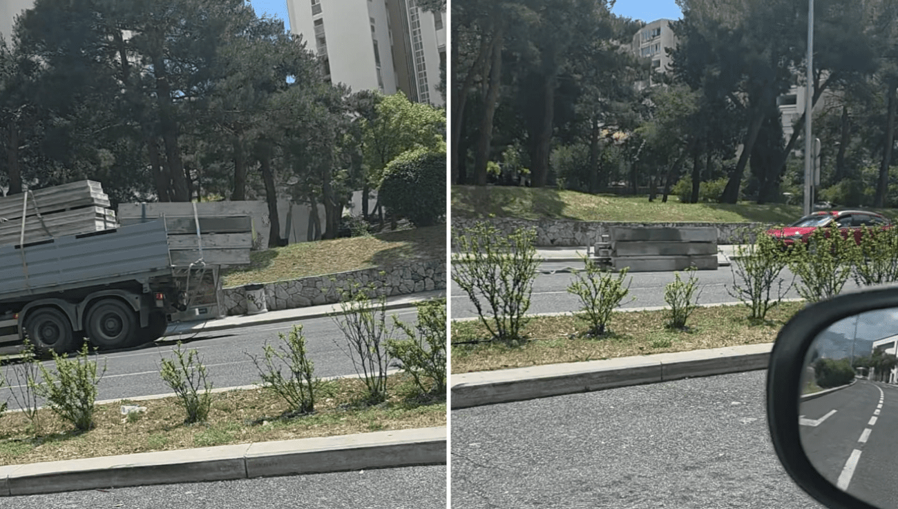 Incident u Ulici Domovinskog rata: Na cestu pala željezna konstrukcija