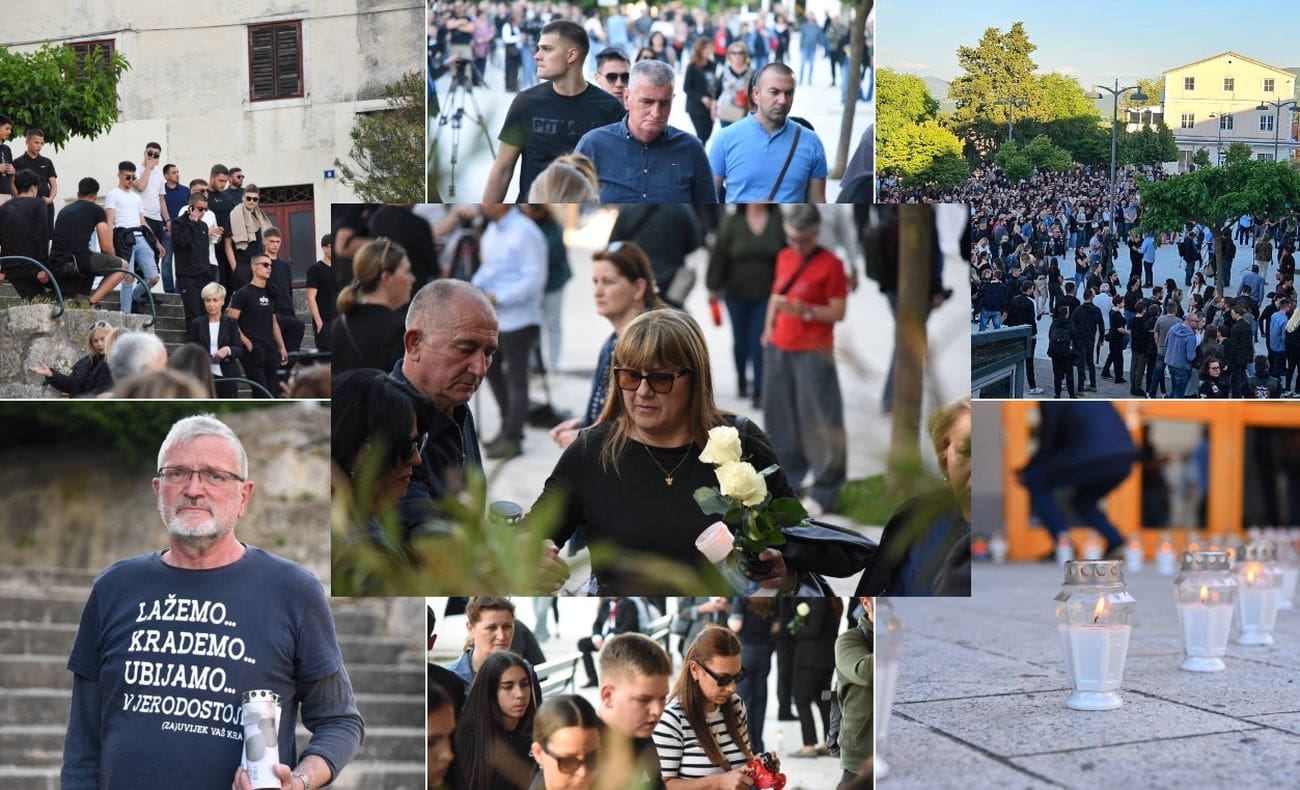 FOTO + VIDEO Drniš u suzama, položili cvijeće i svijeće za ubijenog 19-godišnjaka: "Tko će biti sljedeći Luka?"