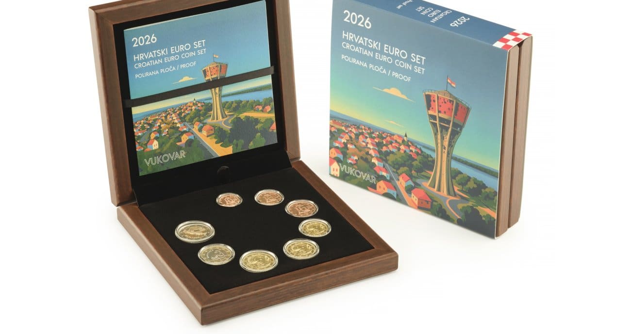 Novo izdanje Hrvatske kovnice novca - Euro set Vukovar 2026. u kvaliteti otkova polirana ploča