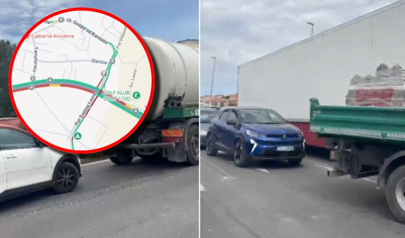 Prometni kolaps na ulazu u Split: Kolone zbog kamiona i prikolice na cesti