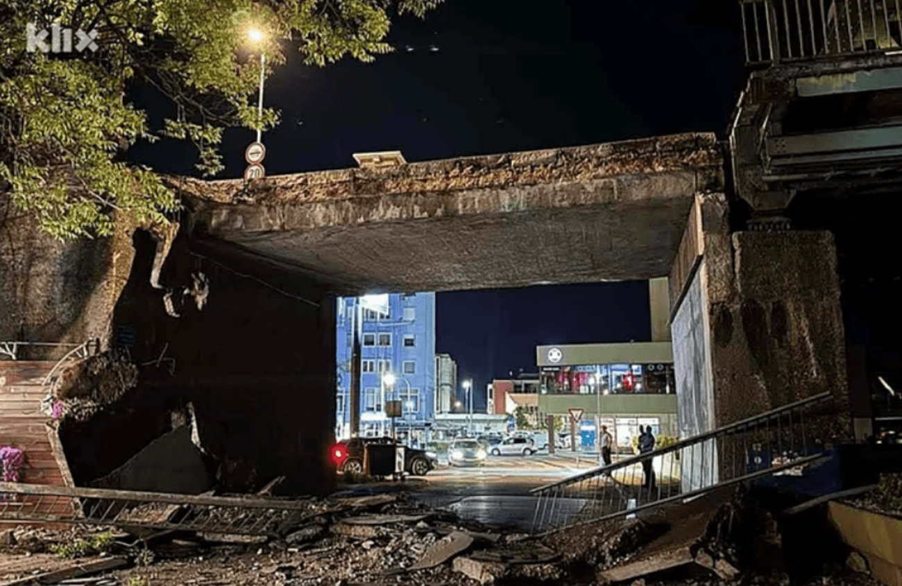 FOTO Puknuo je most na granici s BiH, prijelaz zatvoren