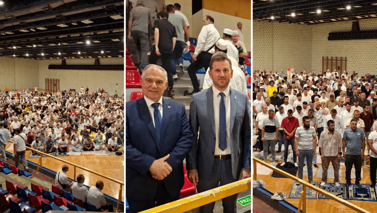 FOTO Splitski muslimani u dvorani Gripe klanjali Bajram, stigao i gradonačelnik