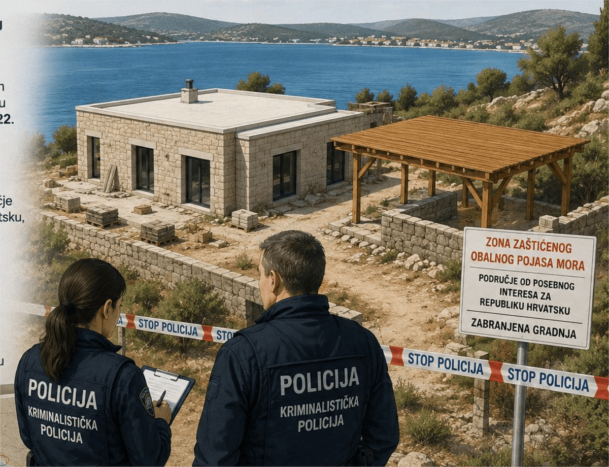 Policija na nogama zbog nelegalne vile na atraktivnoj lokaciji Dalmaciji