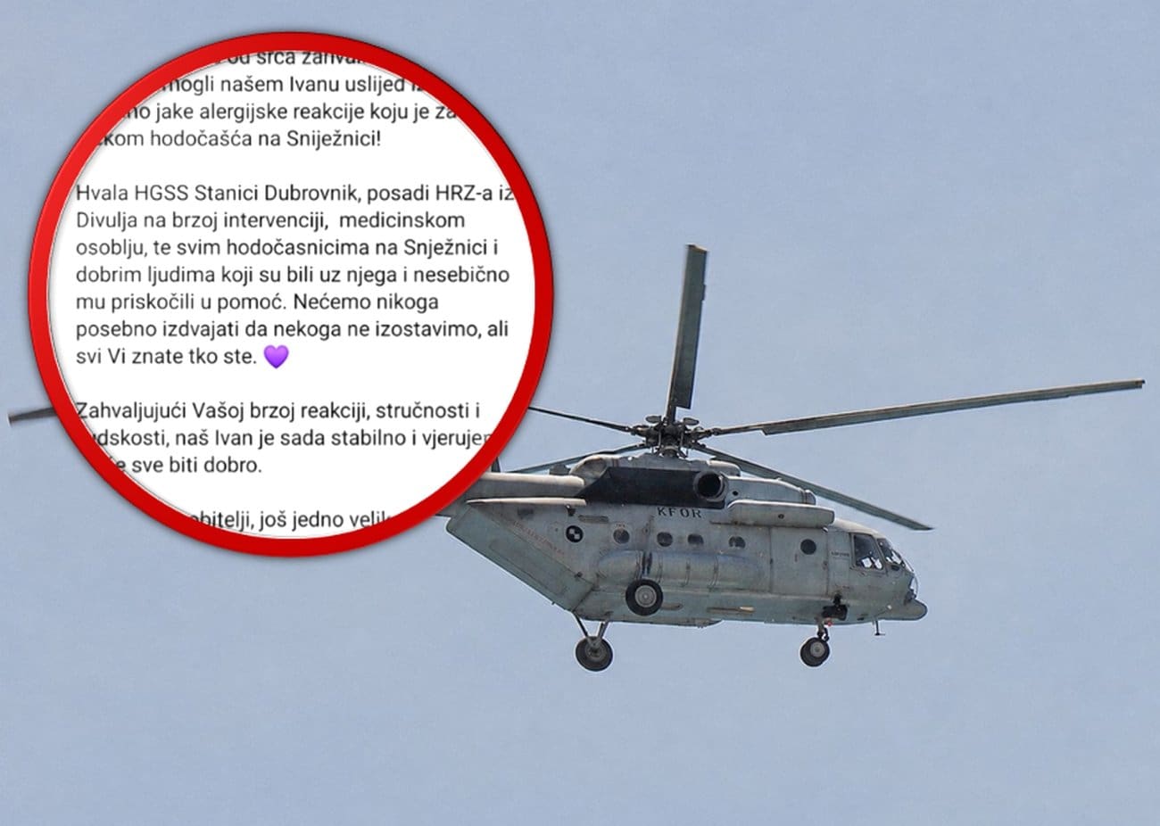 Prava drama odvijala se u Dalmaciji. Ivanu iznenada pozlilo tijekom hodočašća, obitelj zahvaljuje herojima koji su ga spasili