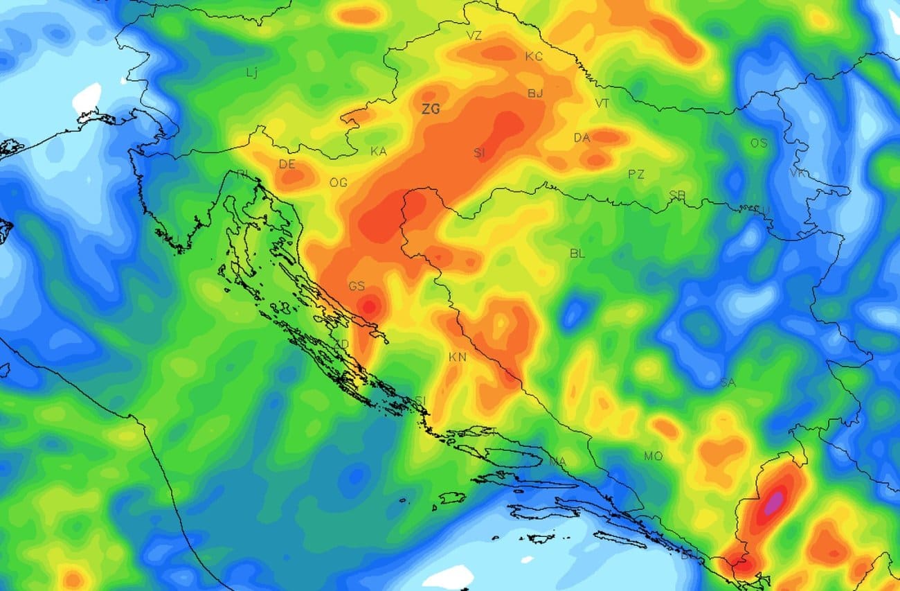 Nova svibanjska ciklona - taman za upropastiti vikend planove. Subota donosi obilnije pljuskove, lokalno će biti nevremena