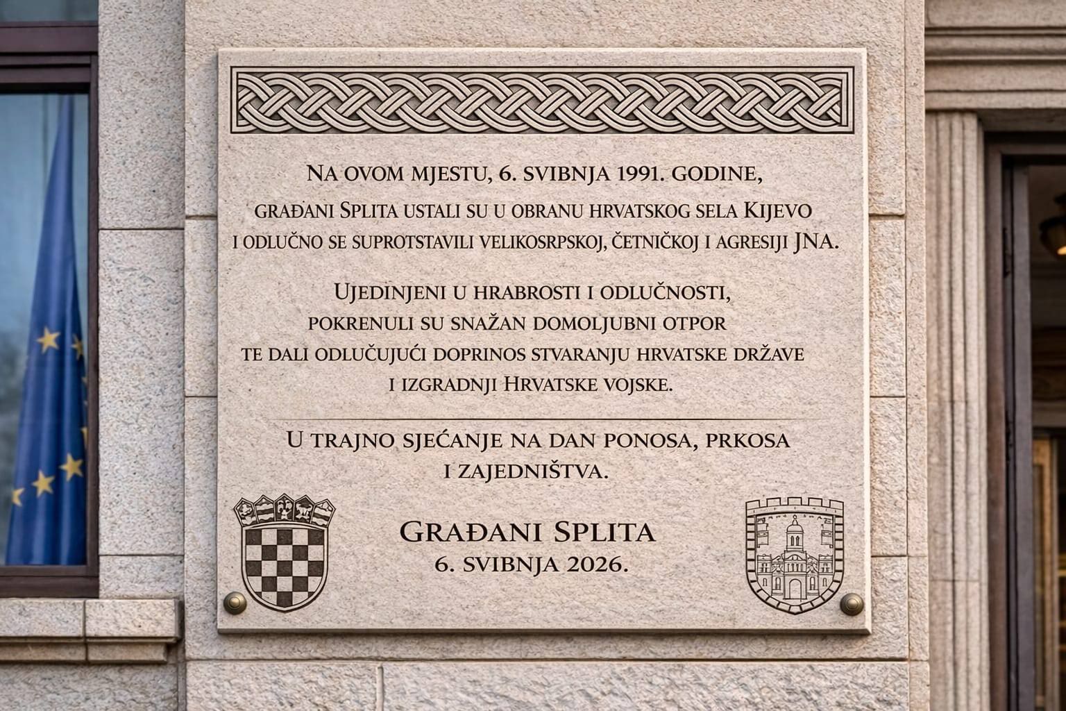 Škorić: "Zbog oporbe danas nije postavljena ploča na Banovinu". Evo što je trebalo pisati na njoj