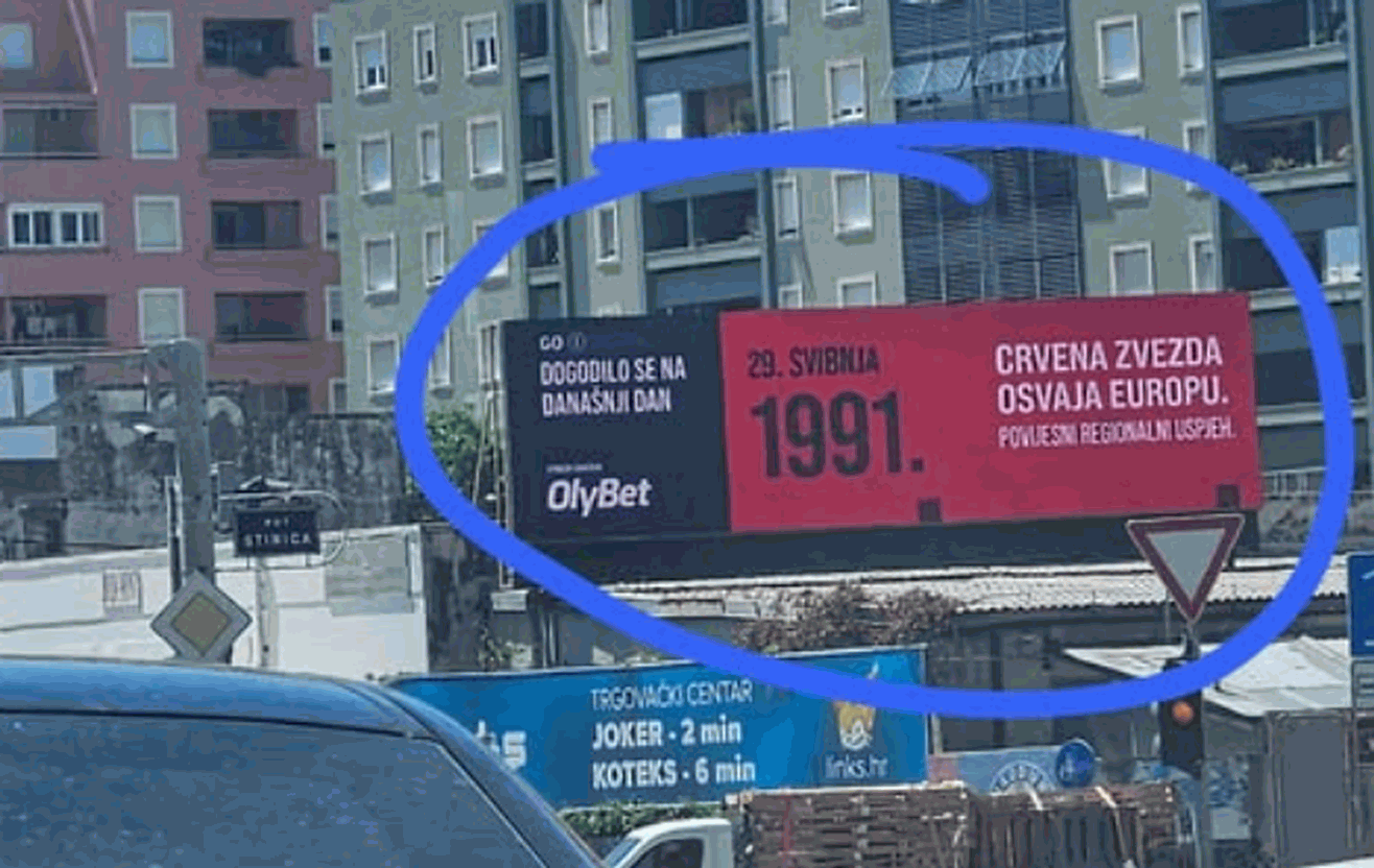 Digitalni plakat o europskom naslovu Crvene zvezde osvanuo na križanju Dubrovačke i Domovinskog rata?