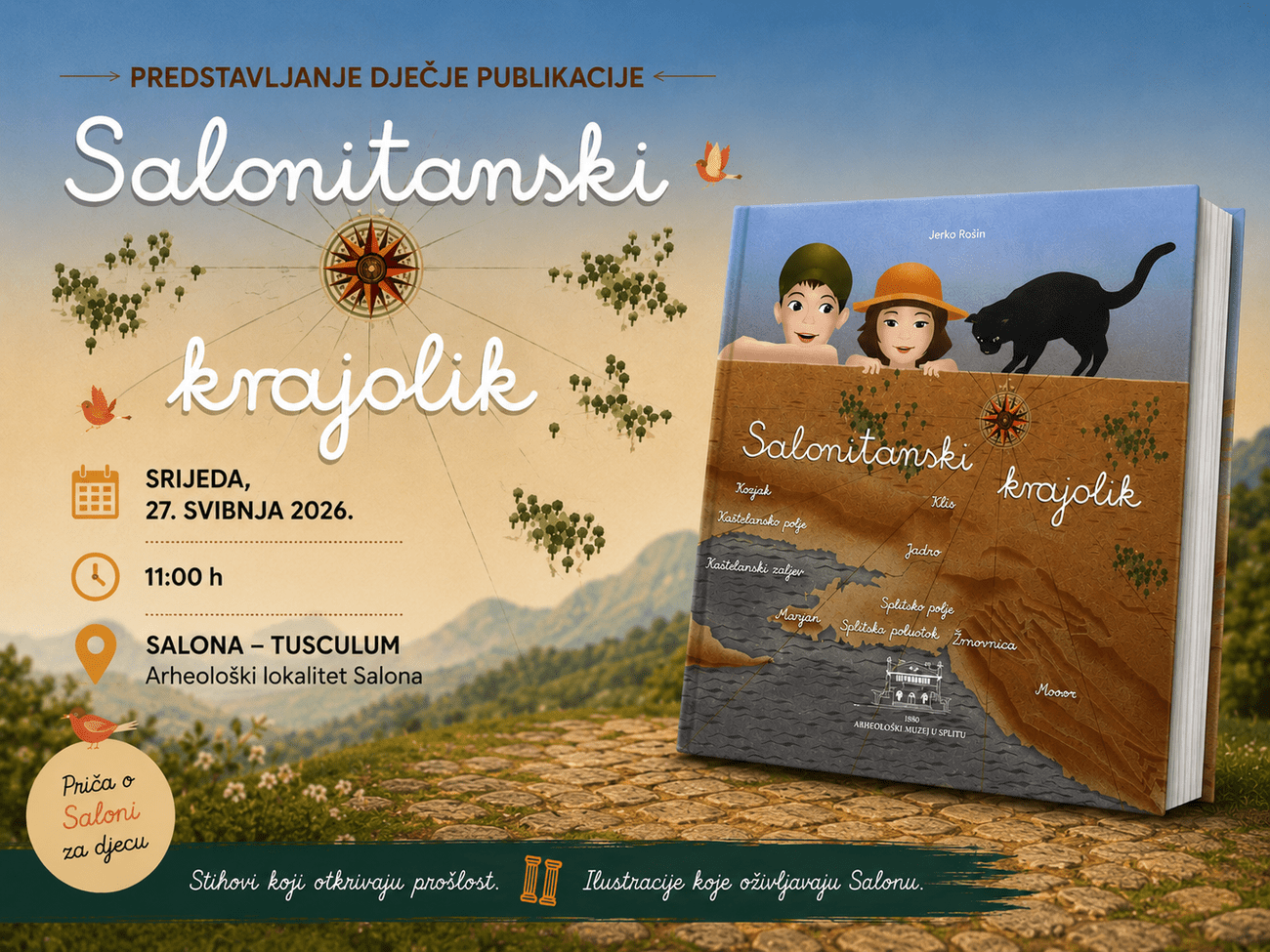 „Salonitanski krajolik“: Nova dječja publikacija vodi najmlađe kroz baštinu Salone