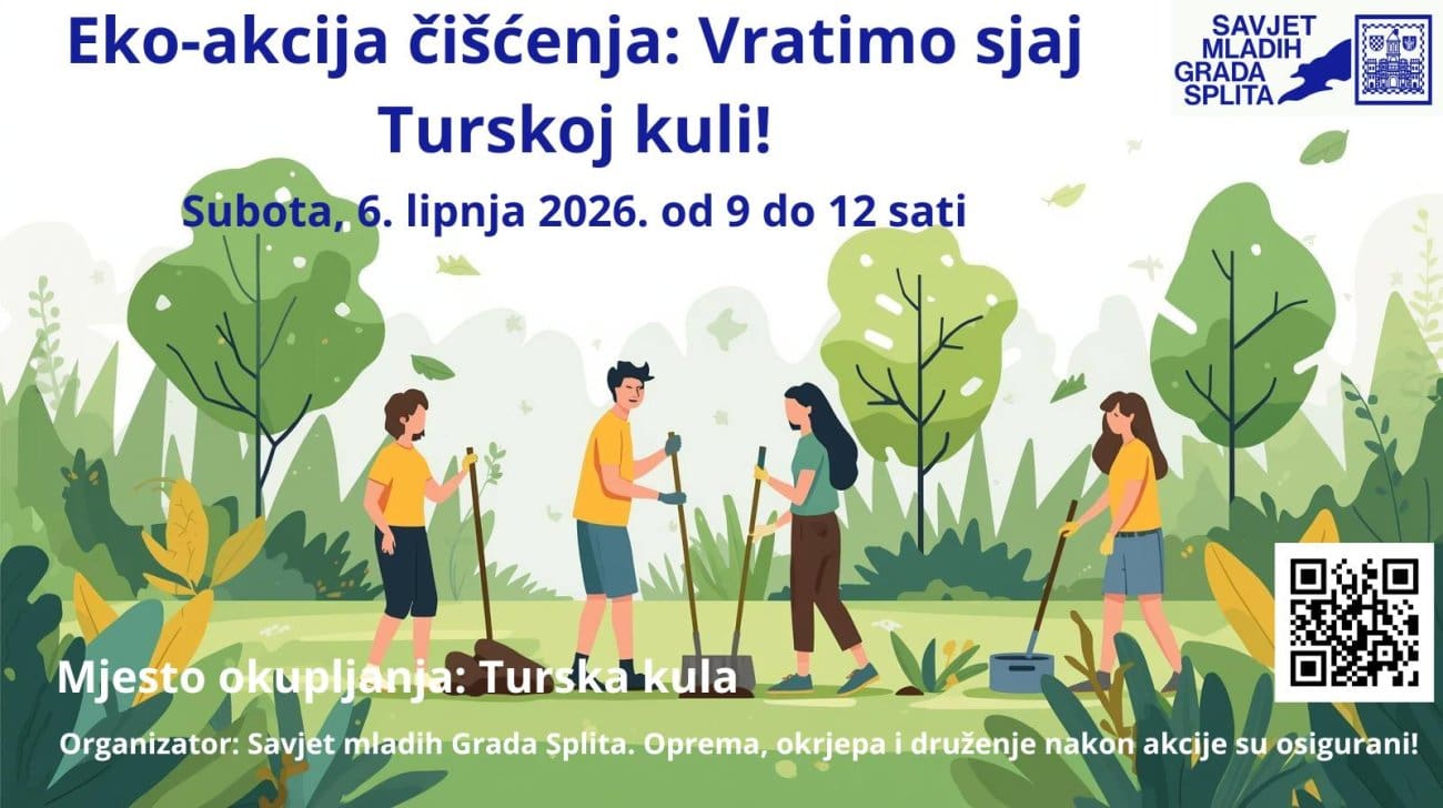 Velika ekološka akcija na Turskoj kuli: Volonteri u subotu čiste jednu od splitskih zelenih oaza