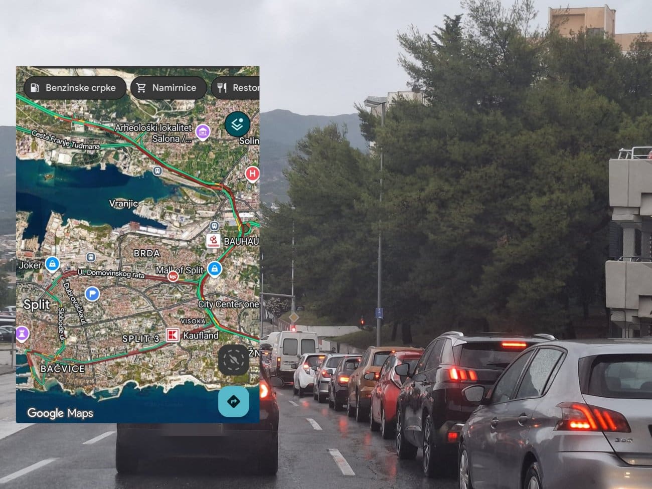 Split paraliziran nakon nevremena: Kolone kilometarske, vozači zaglavljeni na izlazima iz grada
