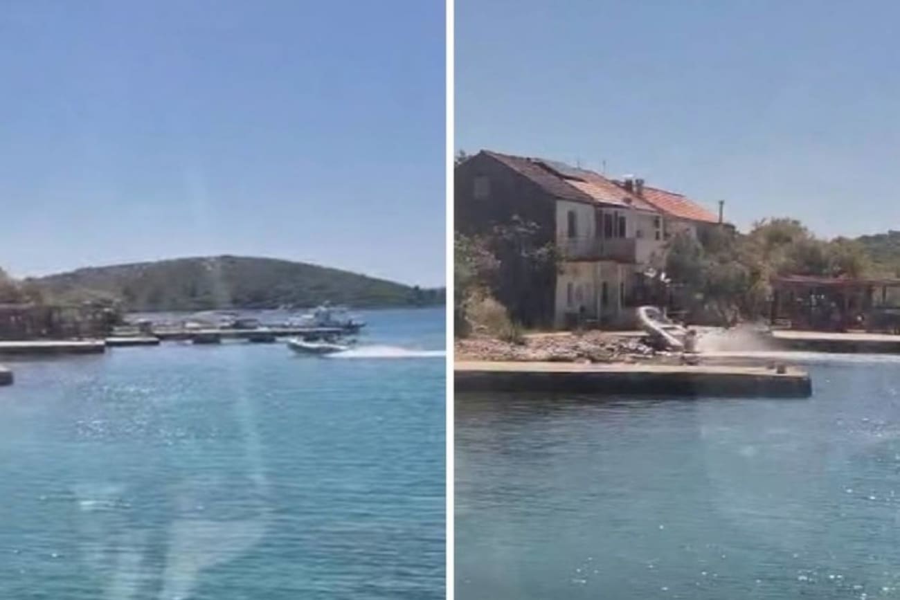 Gumenjak se zabio u obalu na Kornatima, snimka se širi društvenim mrežama