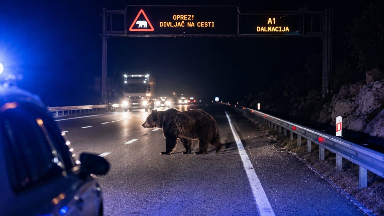 Medvjed šesta autocestom A1 u Dalmaciji! HAK poslao upozorenje vozačima