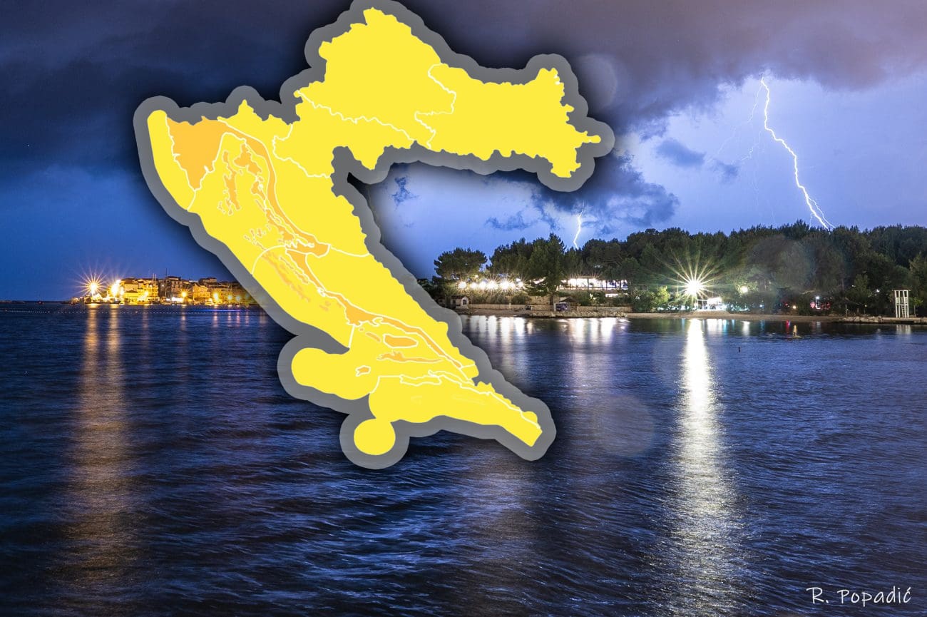 Da, pripremite se za cjelodnevnu kišu, ponegdje i nevrijeme. Upalio se MeteoAlarm, evo detaljna prognoza