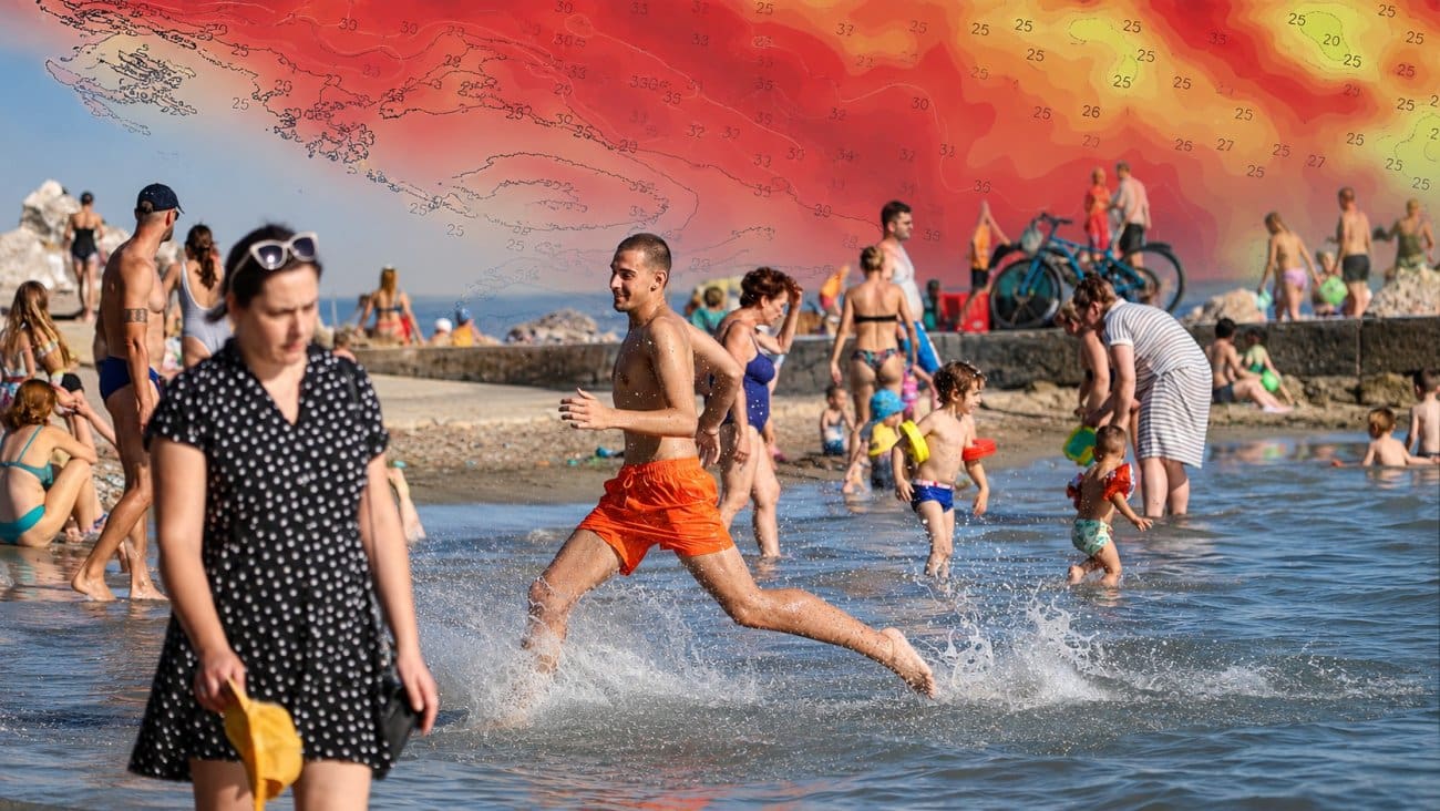 Pasje vrućine na vidiku: Stiže nam fenska bura, temperature će u dijelu Dalmacije prijeći vrlo vrućih 35 stupnjeva